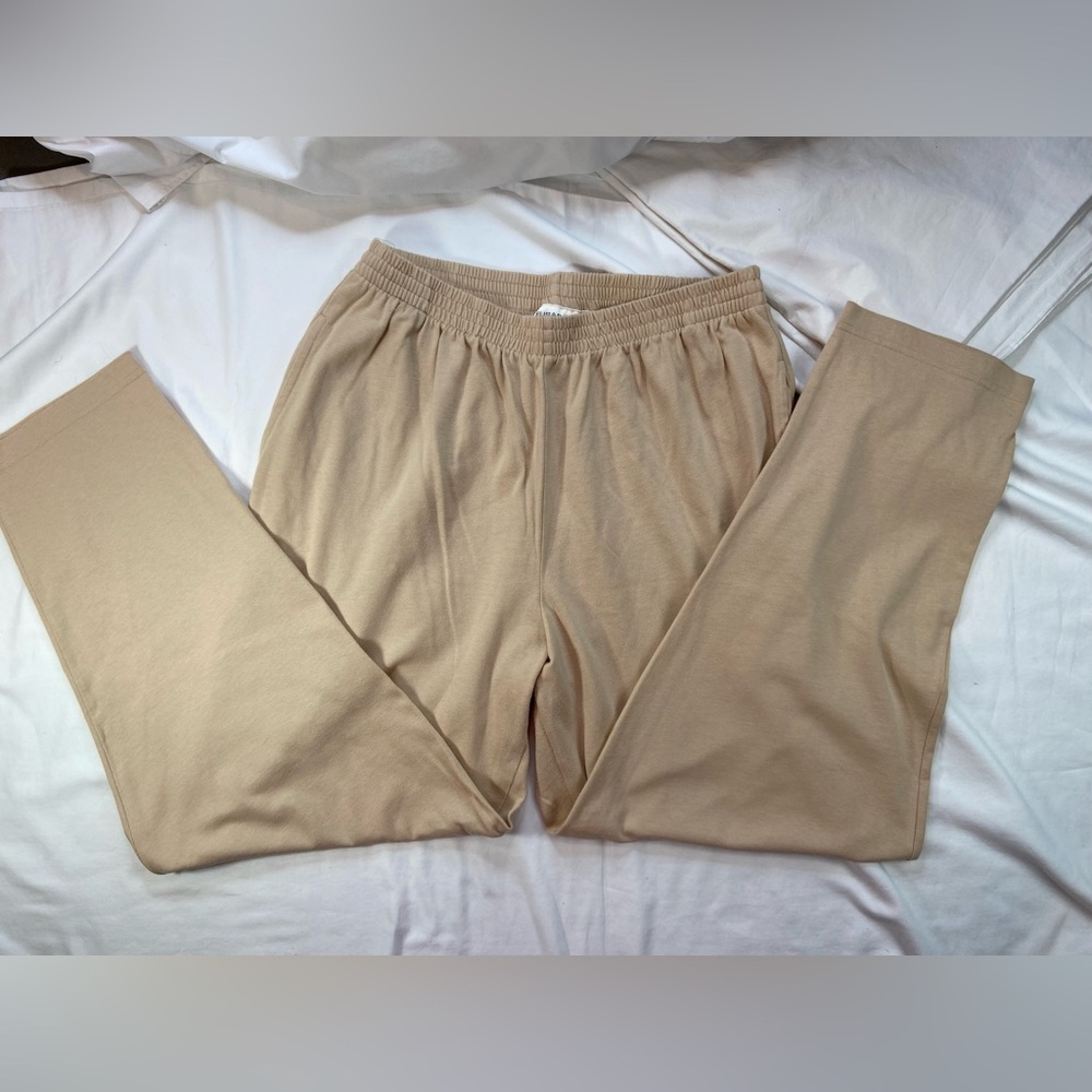 Elisabeth Liz Claiborne relaxed pants, cotton elastic waist, Vintage, size 10 12